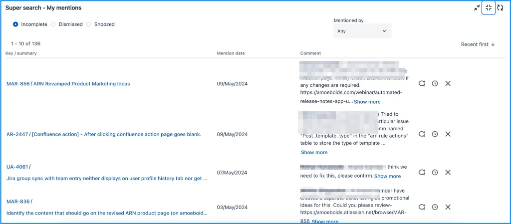 My Mentions Output